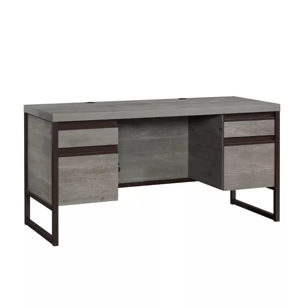 Photo 1 of Manhattan Gate Computer Desk Mystic Oak - Sauder: Laminated Home Office Furniture with Metal Hardware