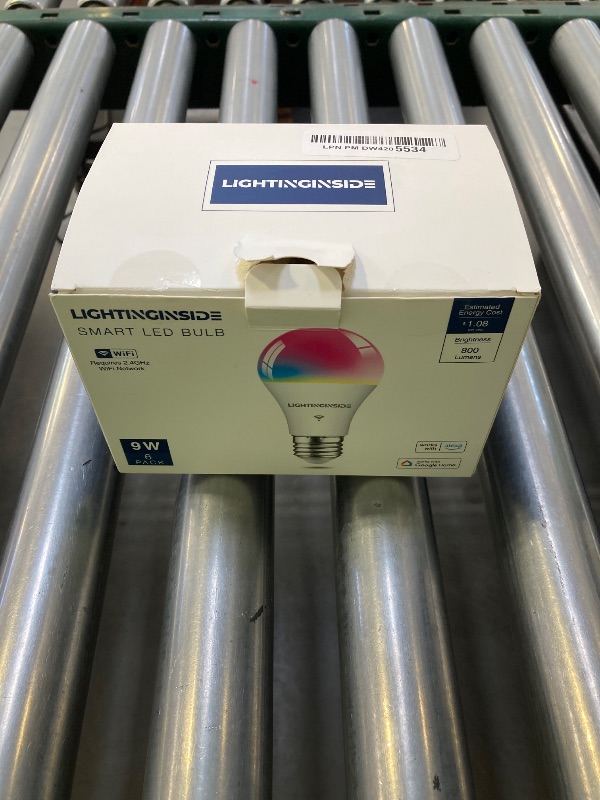 Photo 1 of Lightinginside Smart Light Bulbs, Smart Bulb Compatible with Alexa/Google Assistant/Smart Life, CRI>90, 2.4GHz WiFi & Bluetooth Color Changing RGBCW A19 E26 Bulb, No Hub Required, ETL Listed, 6PCS