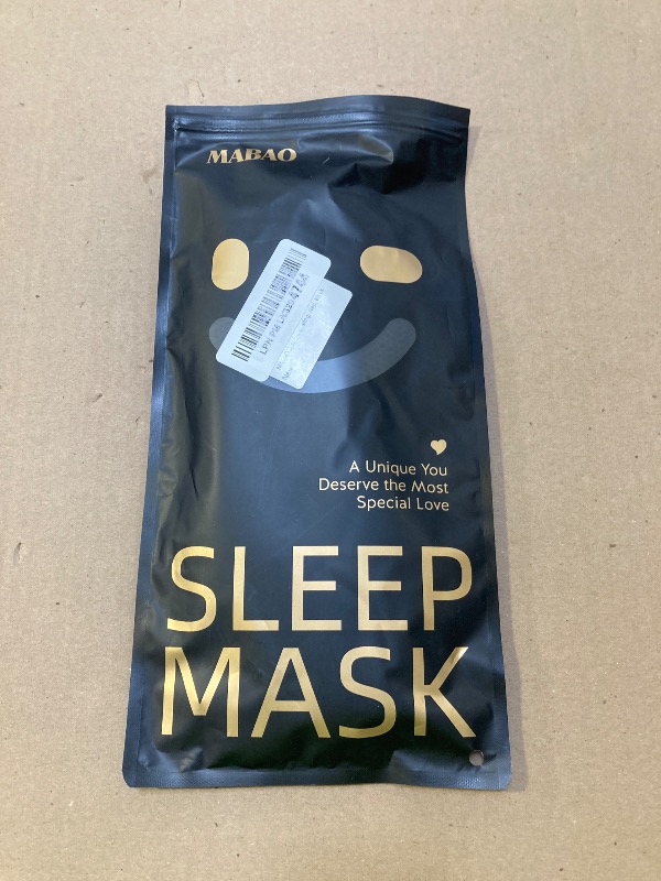 Photo 1 of MABAO Sleep Mask for Side Sleeper, Eye Mask for Sleeping Women Men, 3D Contoured Cup No Eye Pressure 100% Light Blocking Sleeping Mask with Adjustable Strap Night Blindfold Flight, Travel, Nap, Black