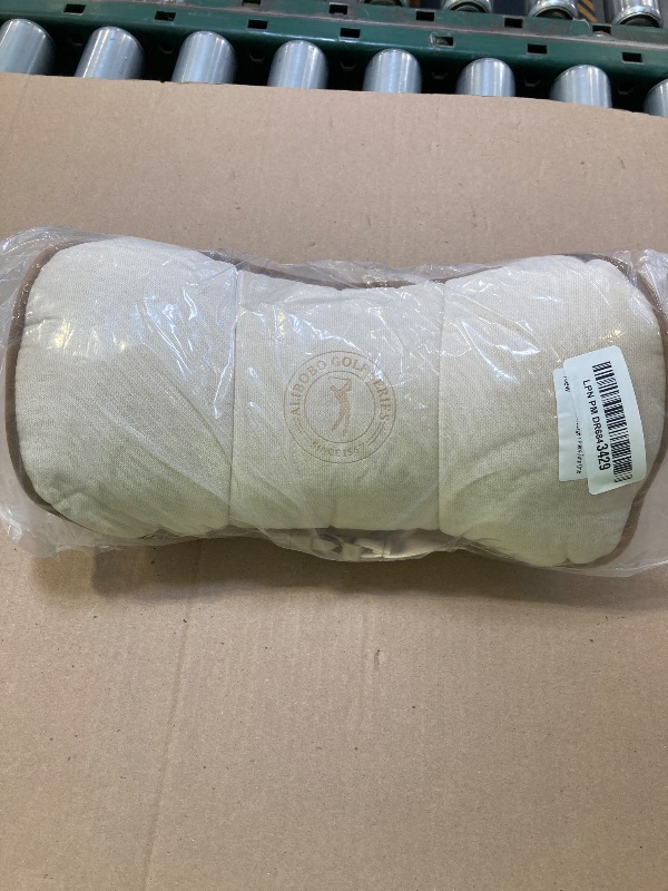 Photo 1 of ALIBO Chairs Recliner Neck Rest Back Pillow Pain Relief Supports Car Airplane Travel Curve Pillow with Adjustable Elastic Strap Head Protector Pillow Beige 1 Piece,Firm One