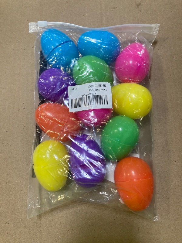 Photo 1 of 12 Pcs Easter Eggs Filled Chick LED Puffer Balls, Kids Stress Relief Toys Easter Hunt Fillers Light Up Basket Stuffers for Party Favor