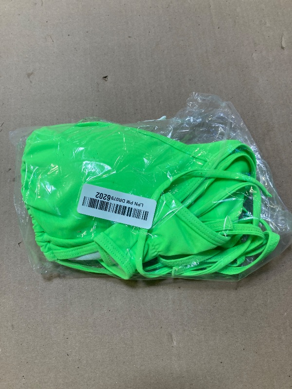 Photo 1 of Women Two Piece Swimsuit Sexy Swimwear Halter String Triangle Bikini Sets Green L
