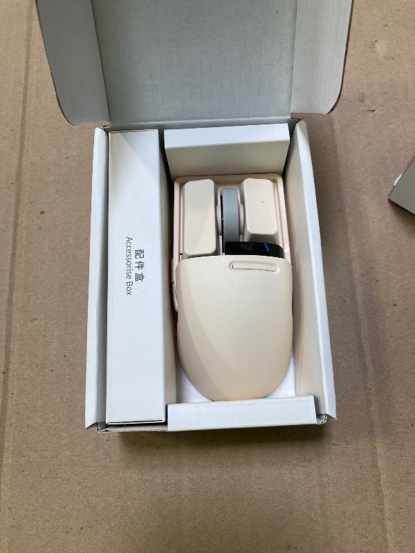 Photo 1 of LOFREE Touch PBT Wireless Mouse with USB Receiver, Bluetooth, Wired Connection, Rechargeable, 4000 DPI with OLED Screen Compatible with Glass Surface for Mac Windows PC Notebook/Tofu White 2025