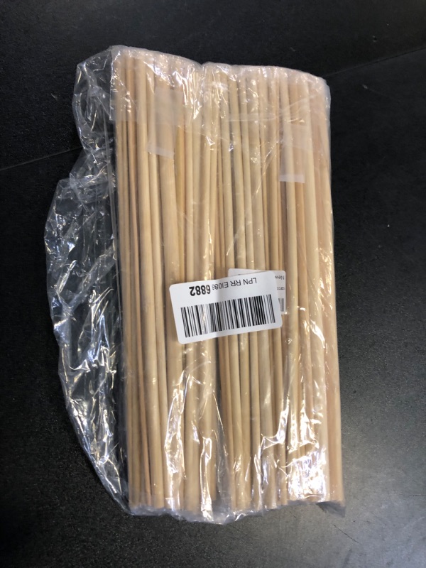 Photo 1 of 100PCS Wooden Dowel Rods 12 inch – 12" Wood Dowels 5 Sizes Craft Sticks 1/8 3/16 1/4 5/16 3/8 x 12 Inch Bamboo Sticks Long Rods for Crafting