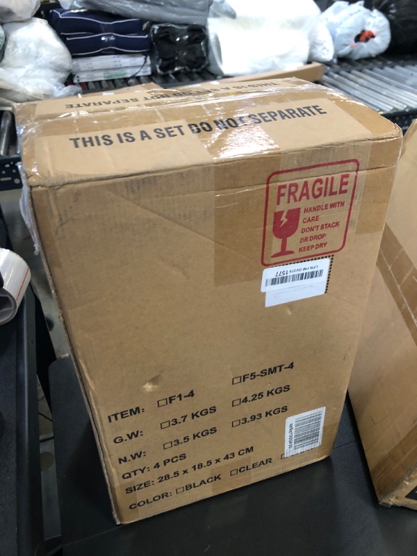 Photo 1 of Clear Storage Bins with Lid 24Qt, 4 Pack Stackable Storage Bins, Acrylic Organizers , Plastic Multifunctional Folding Storage Bins, Plastic Stackable Storage Box for Bedroom, Living Room, Office