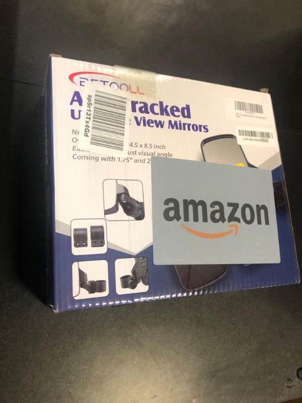 Photo 1 of BETOOLL Upgraded Adjustable Pair UTV Side Mirror Set 1.75 or 2inch Roll Bar Cage, Universal UTV Side View Mirrors High Impact(Pack of 2)