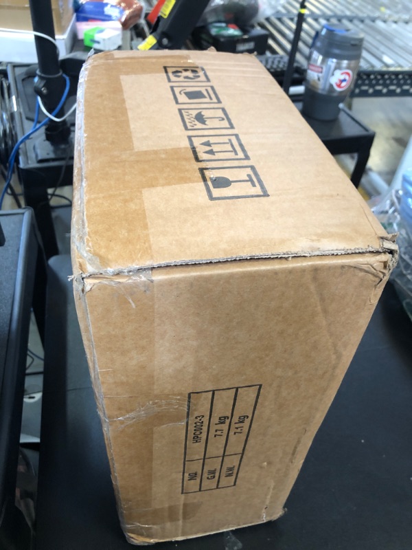 Photo 1 of YAOHUOO 22"x15" Large Printer Stand with Storage Drawer and Side Bag, 3-Tier Height Adjustbale Printer Table for Home Office,Printer Cart fit Heat Press/Laser printer/3D Printer(Rustic Brown)