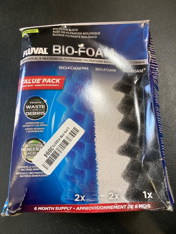 Photo 1 of Fluval 206/207 Bio Foam Value Pack, Replacement Aquarium Filter Media