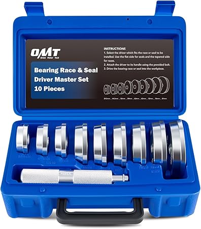 Photo 1 of Orion Motor Tech Bearing Press Kit, 10pc Bearing Race and Seal Driver Set with Seal Driver and 9 Bearing Adapters, Seal Installer Bearing Driver Kit for Bearing Installation