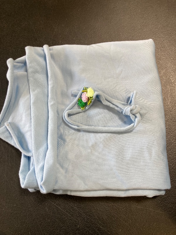 Photo 1 of Baby Blue Soft Scarf Sheet and Flower Wrist Cloth