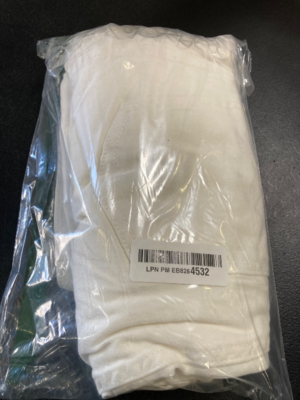 Photo 1 of Utyful Women's White Jeans with Stretch - Barrel Jeans Y2K Style, Baggy High Waisted Pants Cream White Size X-Large US 16-18