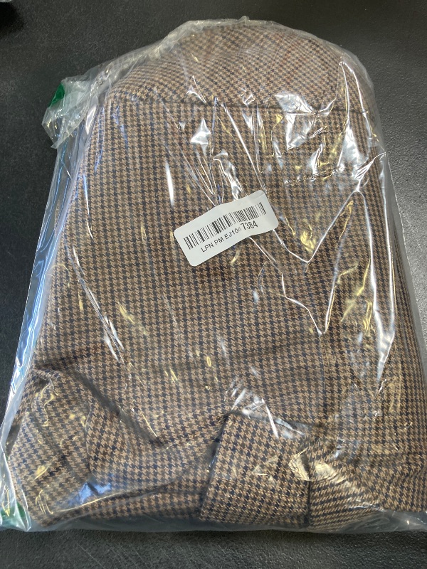 Photo 1 of P&L Men's Premium Wool Blend Business Blazer Dress Suit Jacket Brown Mix