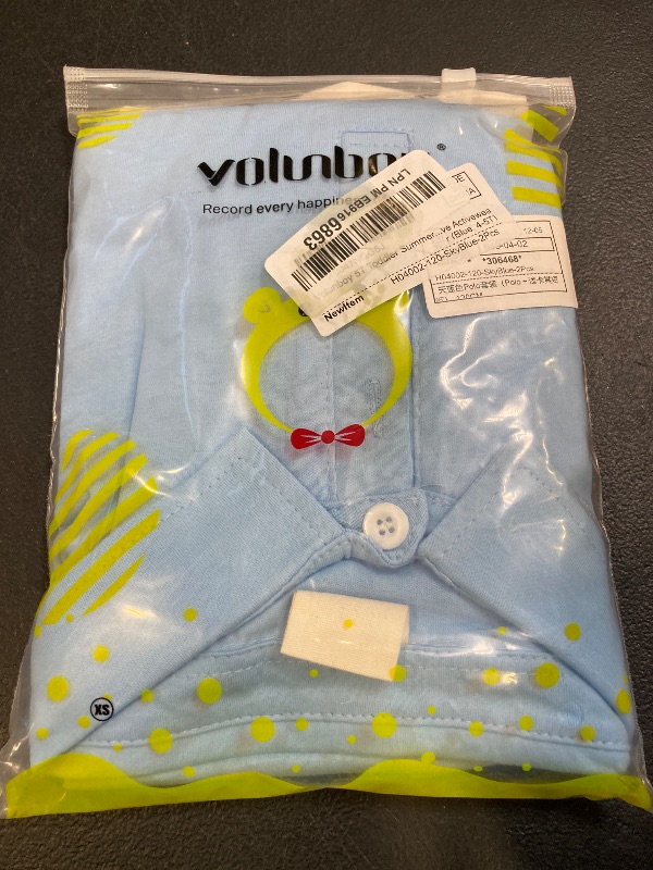 Photo 1 of Volunboy 5T Toddler Summer Clothes Boy Blue Polor Shirts Khaki Cargo Shorts Set Solid School Short Sleeve Activewear (Skyblue, 4-5T) - XS 