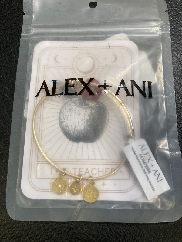 Photo 1 of Alex and Ani Because I Love You Grandma Expandable Wire Bangle Bracelet for Women, Wise and Warm Charm, Shiny Antique Gold Finish, 2 to 3.5 in