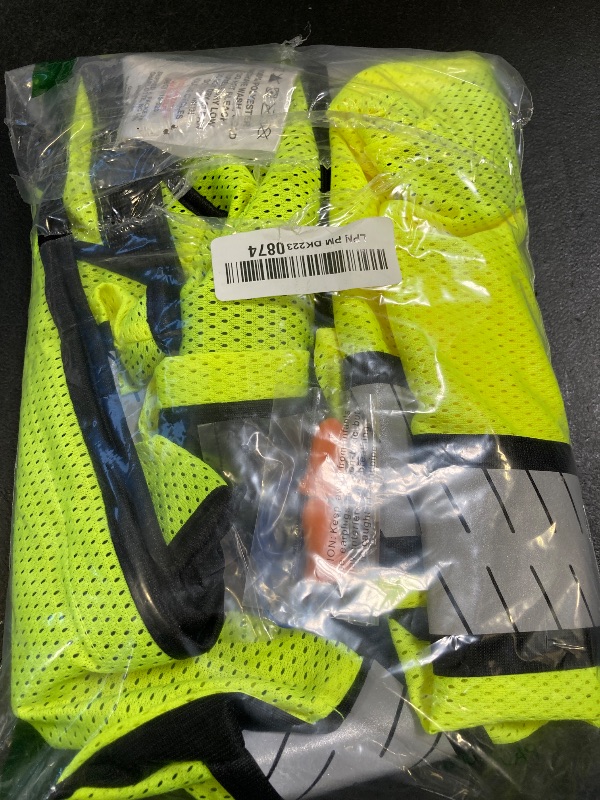 Photo 1 of KwikSafety - Charlotte, NC - SPECIALIST Safety Vest [Multi-Use Pockets] Class 2 ANSI OSHA High Visibility Reflective Heavy Duty Solid Mesh HiVis Construction Surveyor Work Men/Black 2XL