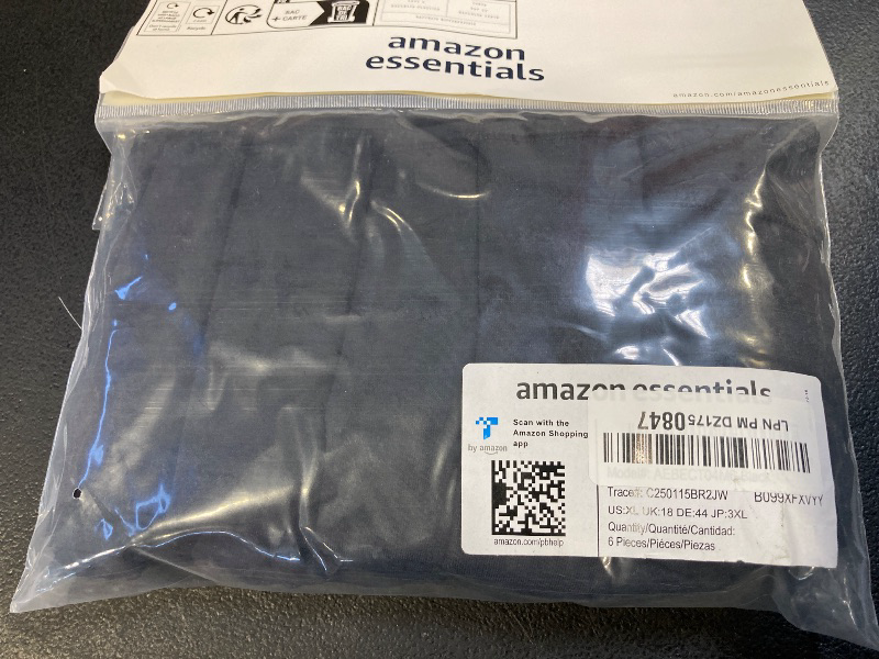 Photo 1 of Amazon Essentials Women's Cotton High Waisted Underwear, Pack of 6, Black, X-Large