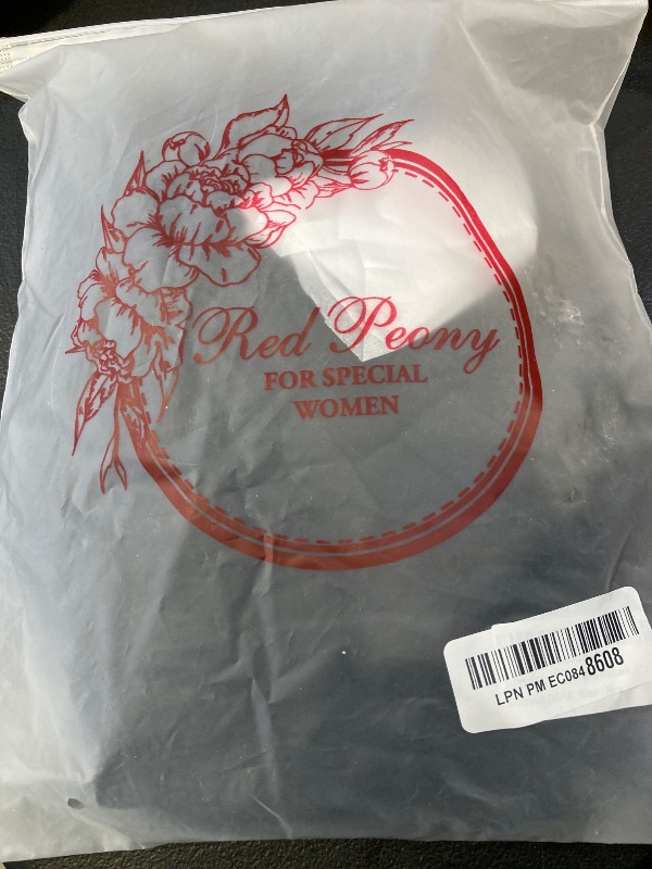 Photo 1 of Red Peony Mastectomy Swimsuit, Pocketed One-Piece, for Breast Prosthesis (US, Numeric, 10, Regular, Regular, Black)