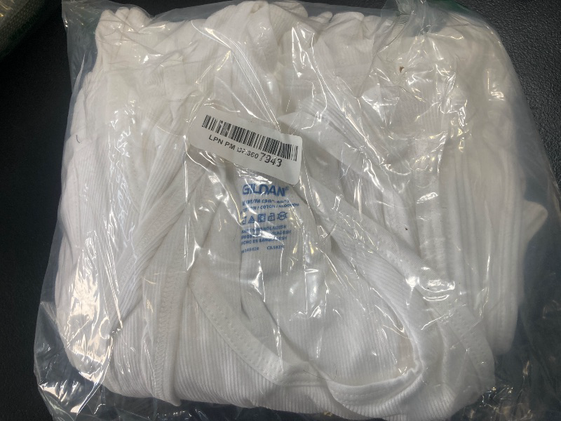 Photo 1 of Gildan Men's A-shirt Tanks, Multipack, Style G1104, White (6 Pack), Medium