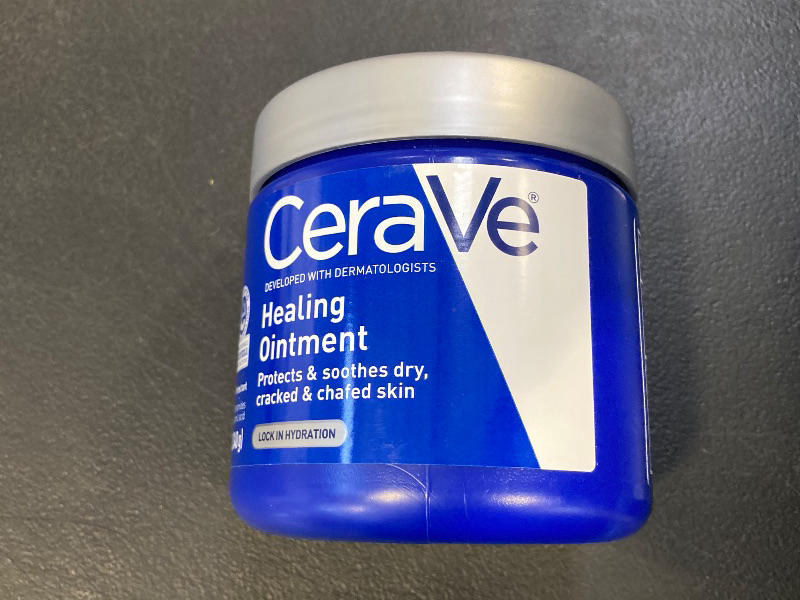 Photo 1 of CeraVe Healing Ointment, Hydrating Skin Protectant With Petrolatum, Hyaluronic Acid & Ceramides, Face & Body Skin Barrier Repair For Cracked, Chafed, Dry Skin, Fragrance Free & Lanolin Free, 12 Oz