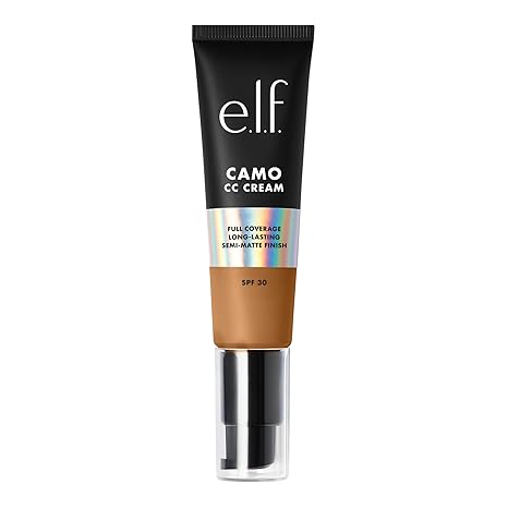 Photo 1 of e.l.f. Camo CC Cream, SPF 30 Color-Correcting Medium-To-Full Coverage Face Foundation, Delivers An Airbrushed Finish, Vegan & Cruelty-Free, Tan 400 W
