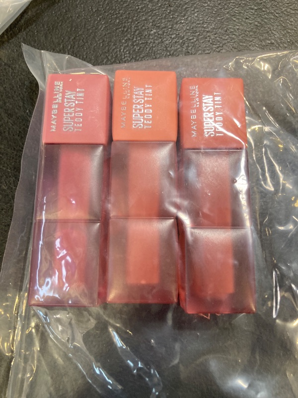 Photo 1 of MAYBELLINE Super Stay Teddy Lip Tint Long Lasting Matte Lipstick 3 Pack Set / Final Sale