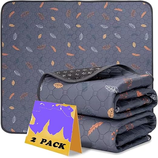 Photo 1 of 2Pack Waterproof Guinea Pig Rabbit Cage Liners, Small Anima Absorbent Training Mat, Washable Reusable Guinea Pig Cat Puppy Pee Pads Bedding (18"*24"-2pcs)