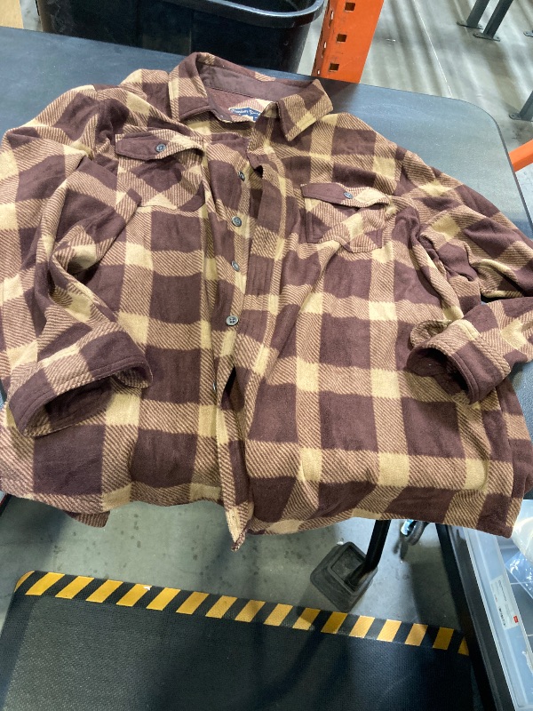 Photo 1 of Freedom Foundry Mens Lightweight Plush Plaid Fleece Shirt 3XL