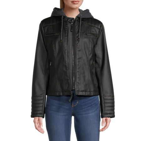 Photo 1 of Maralyn and Me Hooded Lightweight Puffer Jacket-Juniors, Xx-large , Black