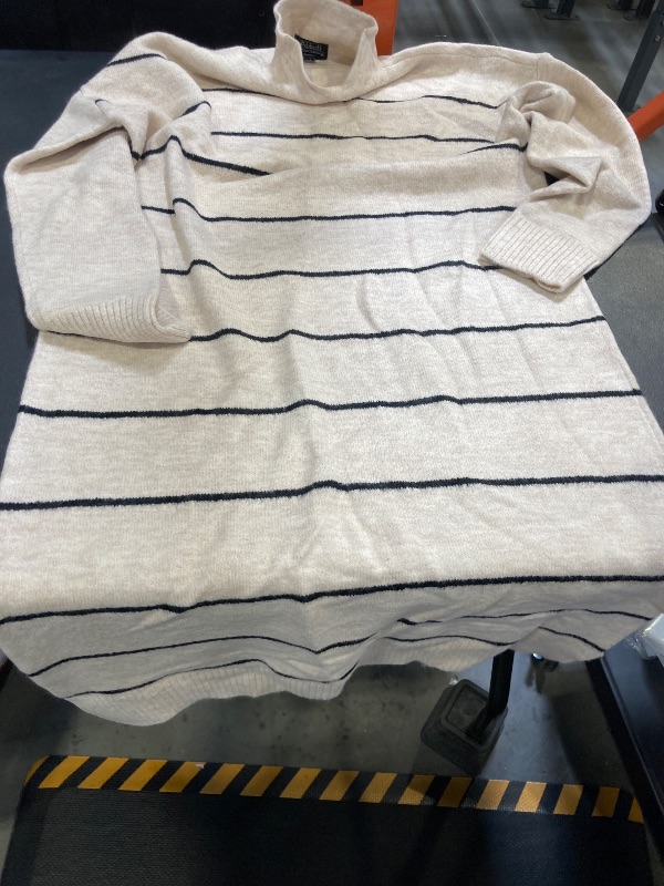 Photo 1 of abbott cream and black striped linen dress Size  L