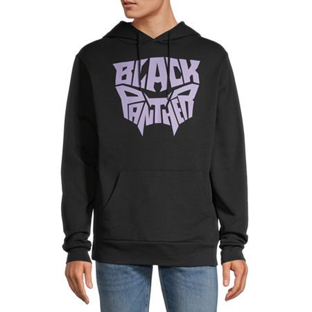 Photo 1 of Mens Long Sleeve Marvel Black Panther Hoodie, Medium, Black