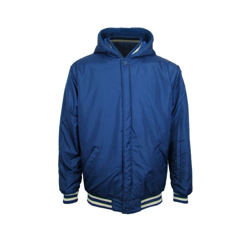 Photo 1 of Vintage Leather Mens Faux Leather Reversible Lightweight Varsity Jacket, X-large, Blue