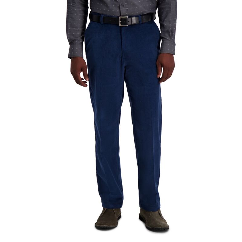 Photo 1 of Haggar Men's Classic-Fit Stretch Corduroy Pants - Cadet Blue 44WX30L