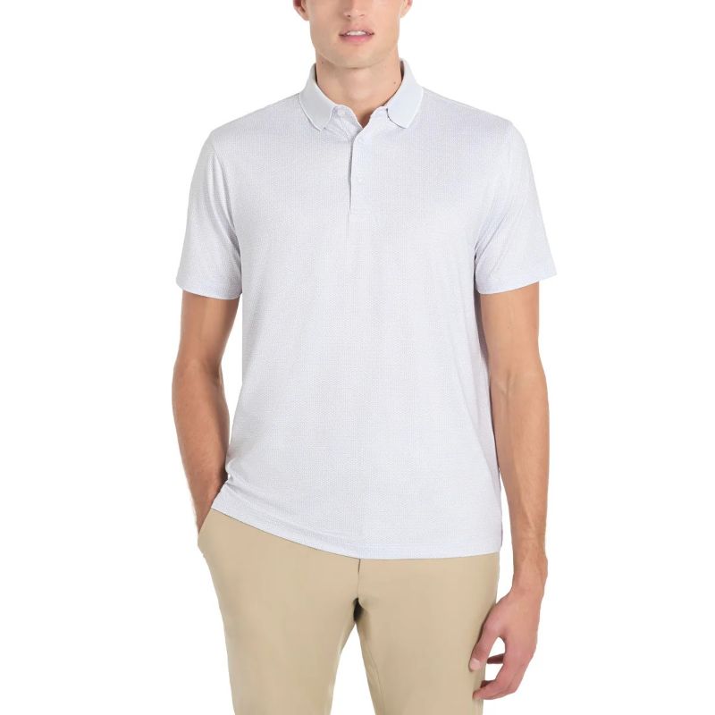 Photo 1 of Hickey Freeman Men’s Polo White/Light Gray - Size L