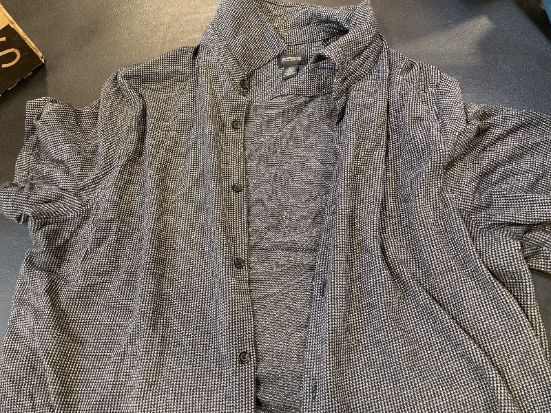 Photo 1 of Buffalo David Bitton Men's Short Sleeve Sirilo Casual Tailored Fitted Button Down Dark Gray - size L
