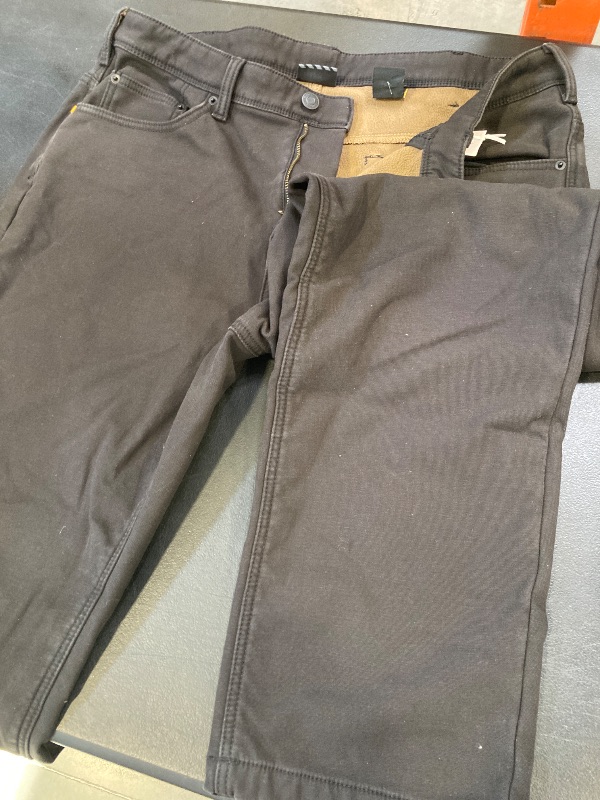 Photo 1 of CAT Men's Fleece Lined Canvas Pant Black - Size 38 / 29