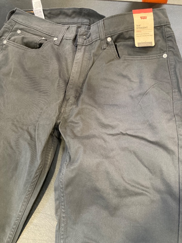 Photo 1 of Men's Levi's 514 Straight Stretch Dark Gray Pants - Size W38 x L32