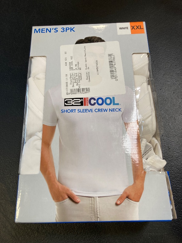 Photo 1 of 32º DEGREES Men's Cool Tee, 3-Pack (US, Alpha, XX-Large, Regular, White)