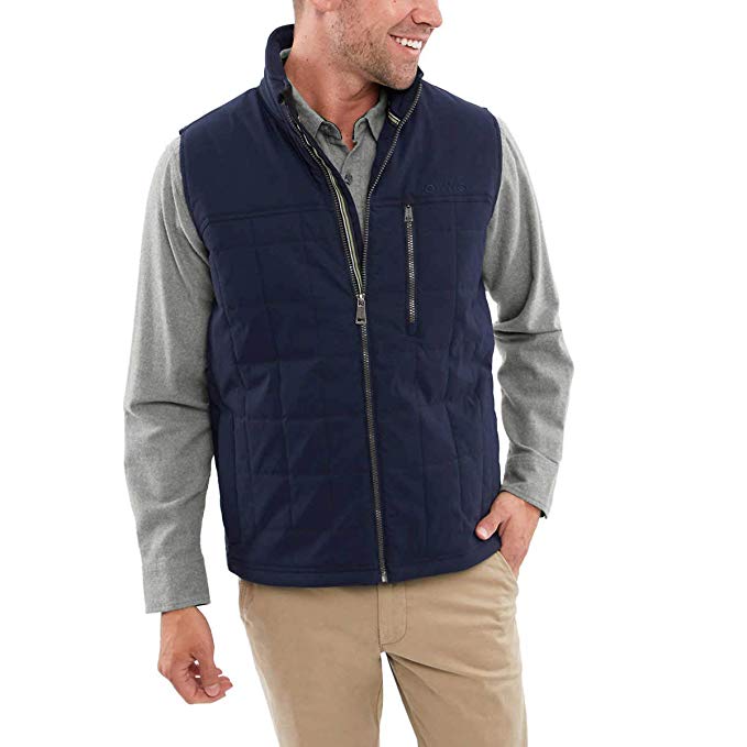 Photo 1 of Orvis Men's Quilted Nylon Vest Navy Blue - size XL
