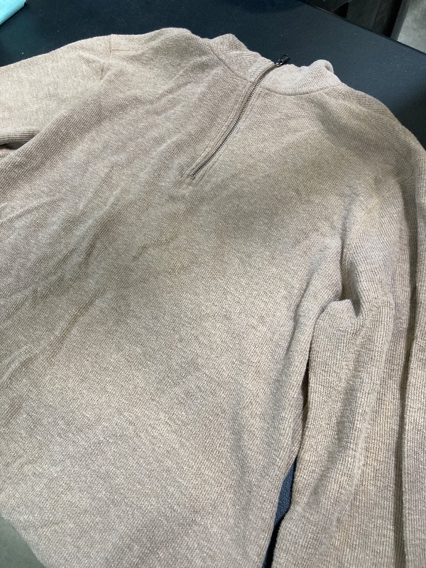 Photo 1 of Banana Republic Cashmere Taupe Half Zip Sweater - size XL