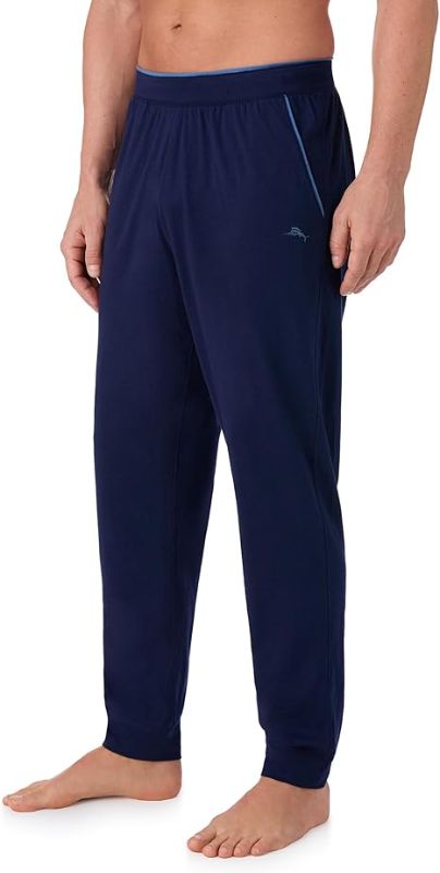 Photo 1 of Tommy Bahama - Men's Essential Jogger, Long Tapered Cotton Blend Pajama Pants size L