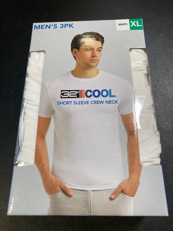 Photo 1 of 32 Degrees Men's Cool Tee, 3-Pack (US, Alpha, X-Large, Regular, White)