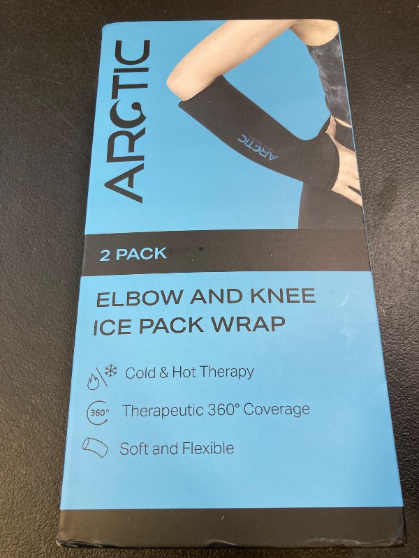 Photo 1 of Two Pack - Cold Therapy Compression Ice Sleeve, Knee Ice Pack Wrap for Injuries, Elbow, Quad & Hamstring Relief, Flexible & Reusable Cold Wrap Recovery for Meniscus, ACL, MCL, Ice & Heat Therapy