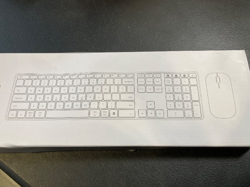 Photo 1 of seenda Wireless Bluetooth Keyboard and Mouse Combo (USB + Dual BT), SKM64-3 Multi-Device Rechargeable Slim Keyboard and Mouse, Compatible for Win 7/8/10, MacBook Pro/Air, iPad, Tablet - Black Gray