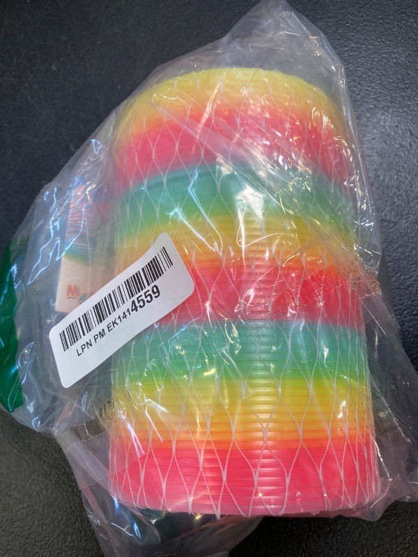 Photo 1 of WOBOX Jumbo Plastic Spring Coil Toy, Giant Rainbow Coil Magic Spring Toy Great Gift for Boys and Girls Size (15CM x 10.5CM)