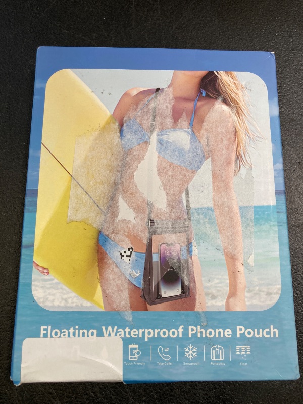 Photo 1 of PEDVSTY Large Waterproof Phone Pouch [with Sealing Strip], Cell Phone Dry Bag for iPhone 16 15 14 13 Pro Max Galaxy S25 S24 S23 S22 All Devices, Floating Water Proof Bag for Beach Water Park White