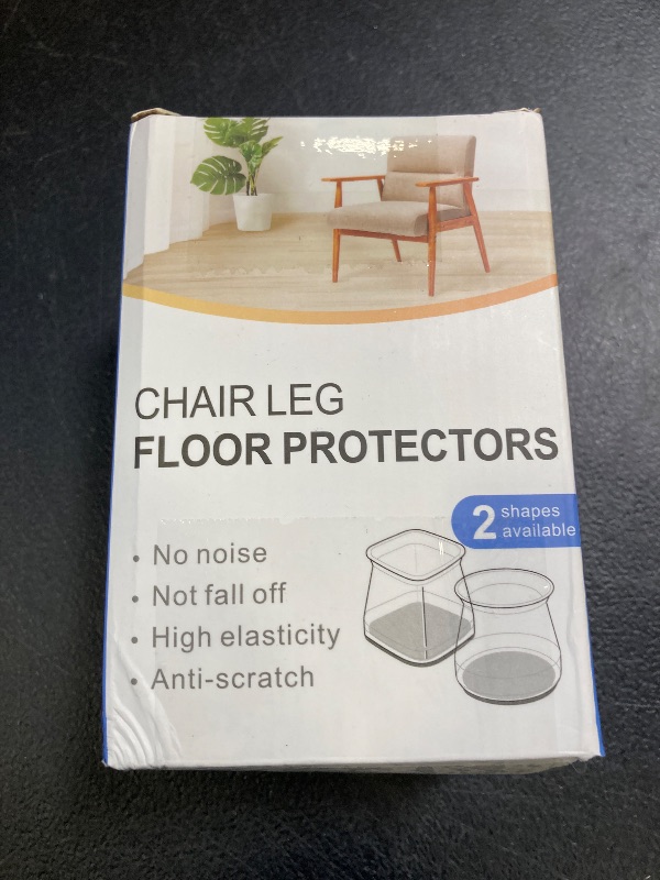 Photo 1 of 24 Pcs Chair Leg Floor Protectors for Hardwood Floors Silicone Covers to Protect Wood Tile Floors Scratches Felt Pads Furniture Leg Caps No Noise (Fit:0.9"-1.29")