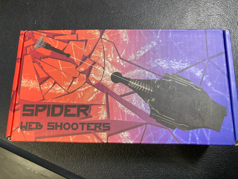 Photo 1 of Spider Web Shooters, Web Launcher with Gloves, Realistic Web-Slinging Action Safe and Fun Superhero Toy for Men and Kids - Black