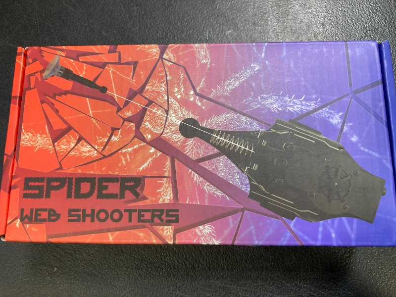 Photo 1 of Spider Web Shooters, Web Launcher with Gloves, Realistic Web-Slinging Action Safe and Fun Superhero Toy for Men and Kids - Black
