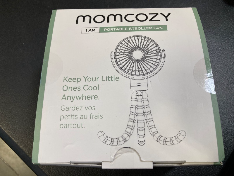 Photo 1 of Momcozy Portable Stroller Fan, 8000mAh, 27H Ultra-long Battery Life, Detachable 4 Speed 360°Rotate, LED Night Light with 2 Modes, USB Rechargeable Handheld Cooling Fan for Travel, Car Seat, Bedroom