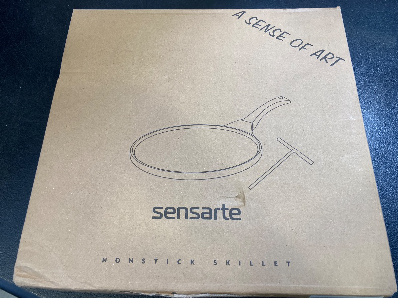 Photo 1 of SENSARTE Nonstick Crepe Pan, Swiss Granite Coating Dosa Pan Pancake Flat Skillet Tawa Griddle 12-Inch with Stay-Cool Handle, Induction Compatible